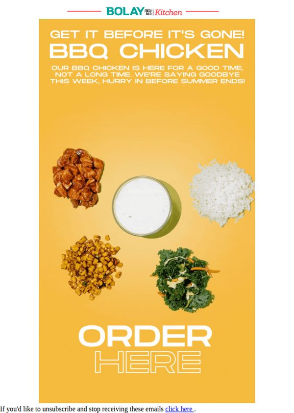 6. Goodbye, BBQ Chicken! Here for a good time, not a long time - hurry in before it's too late!