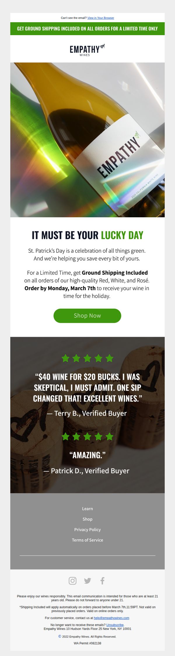 10. Save Your Green ☘️🍷