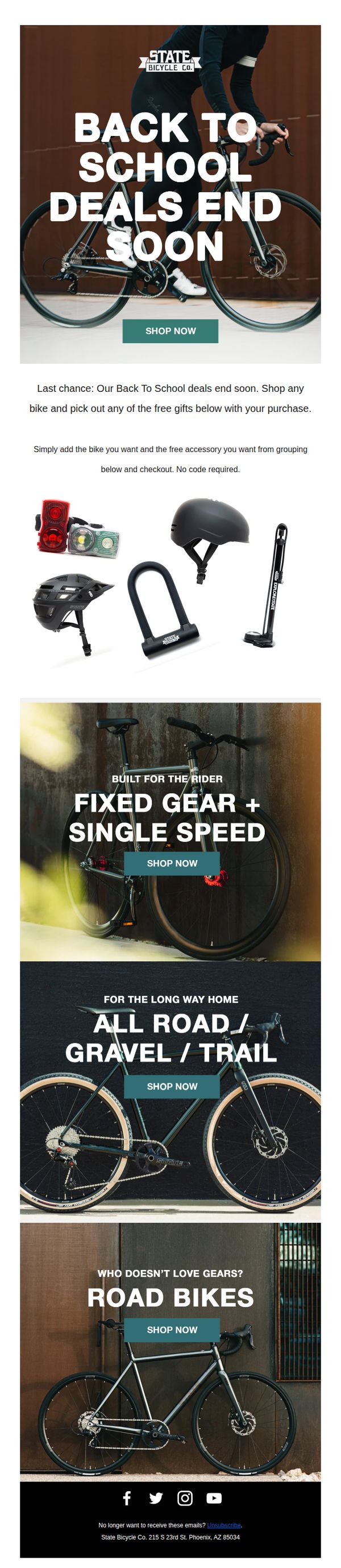 9. State Bicycle Co.: Ending Soon: Back To School Offers