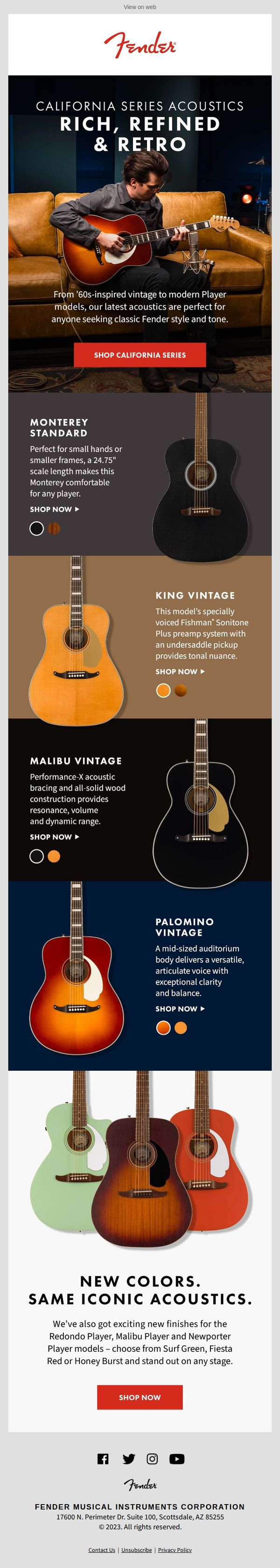 10. NEW California Series Acoustics