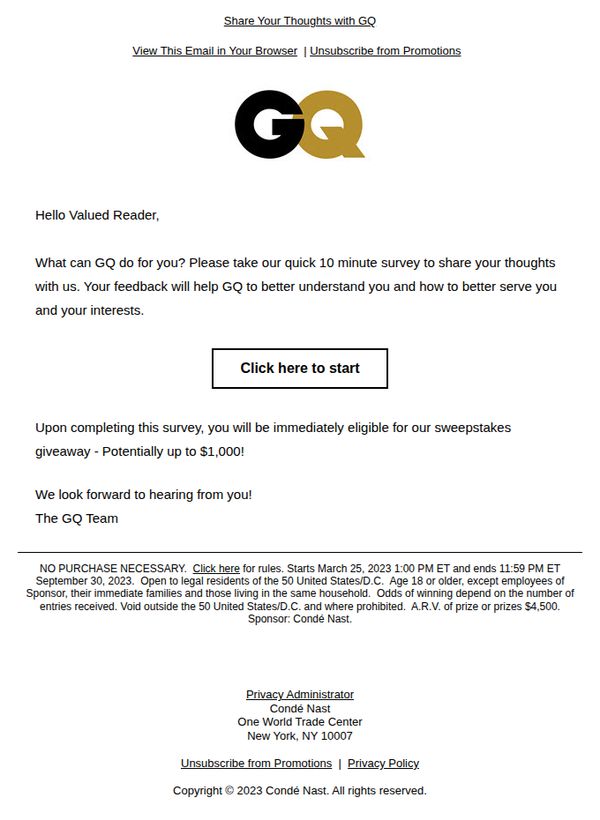 6. Can GQ do better? Tell us how.