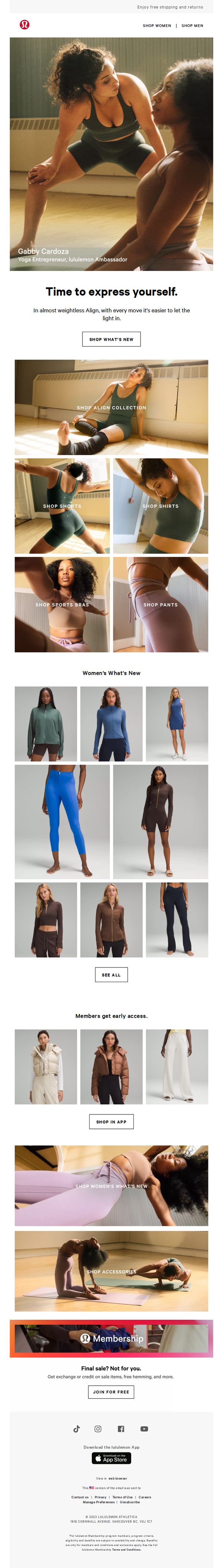 8. Lululemon: Make every practice feel perfect