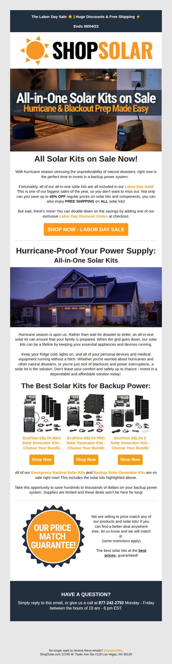 10. Shop Solar Kits: ⚡Hurricane Season is Here: Invest in Backup Power🔌