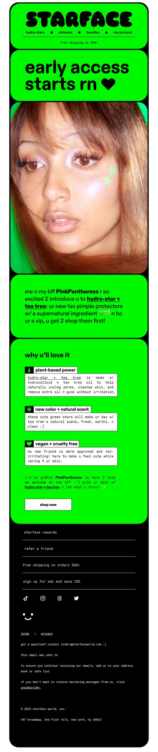 10. JUST DROPPED: HYDRO-STAR + TEA TREE 💚✨