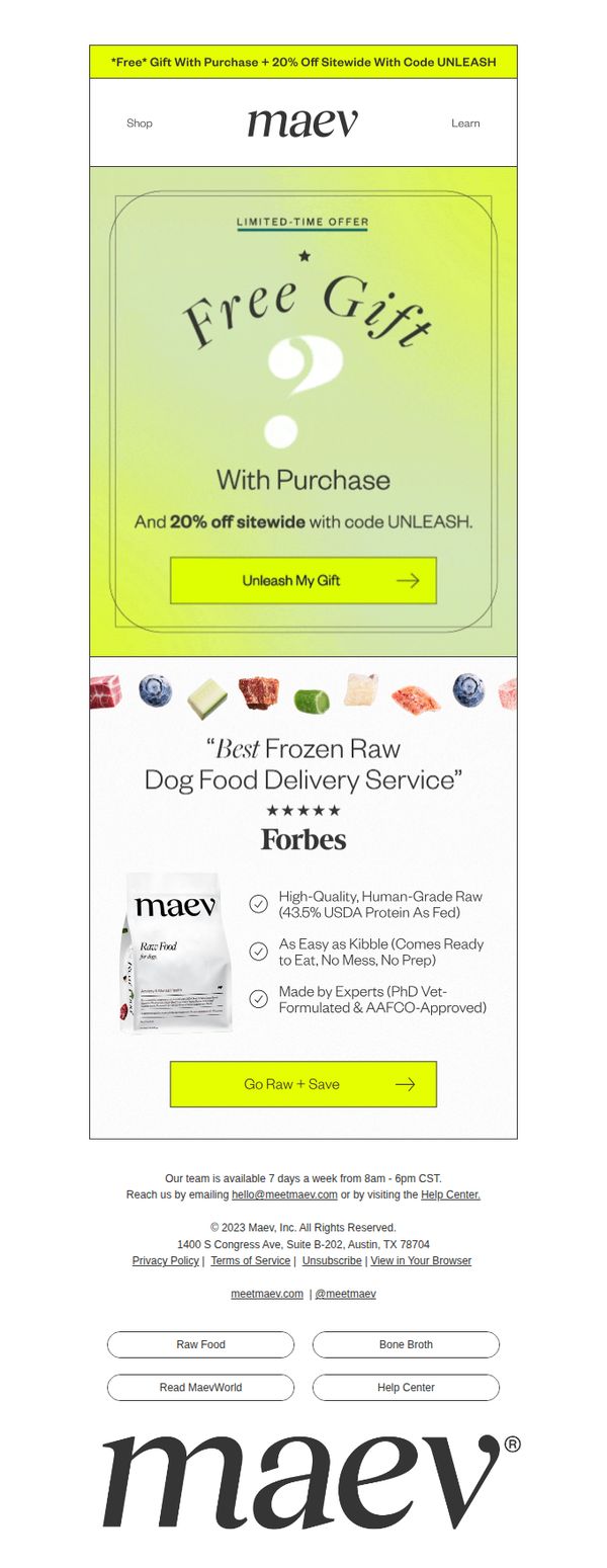 8. 20% Off + a FREE Gift