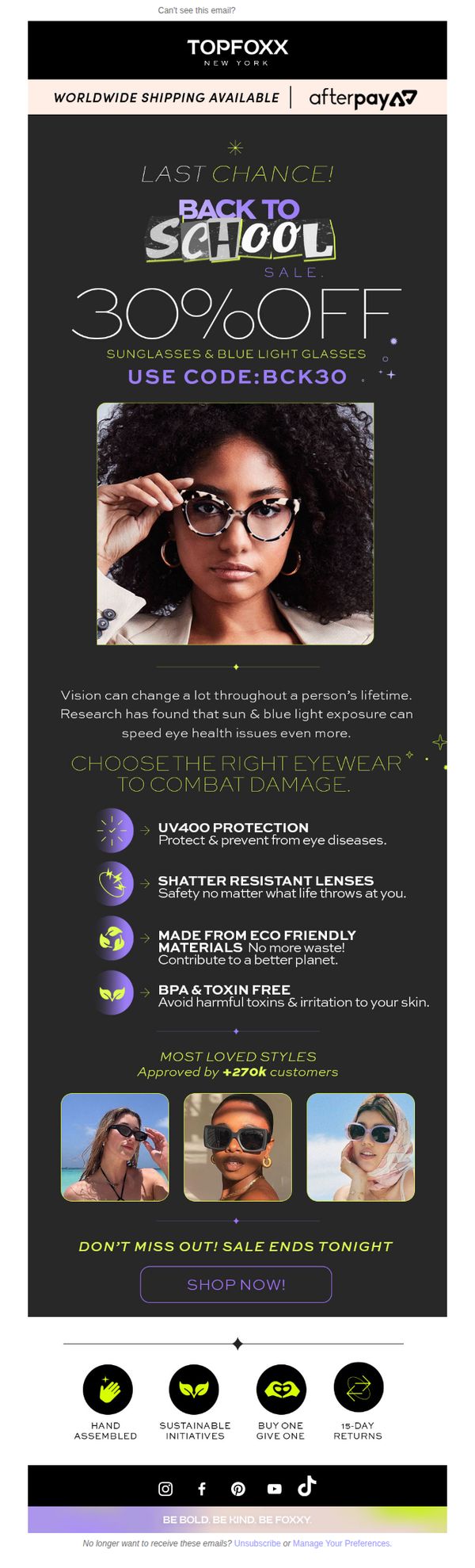 6. TopFoxx: LAST CHANCE😱 New back to school styles
