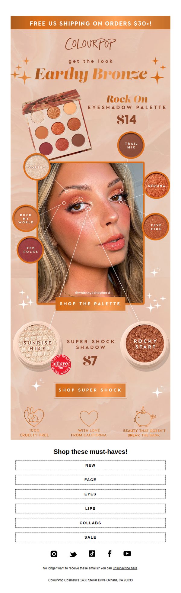 7. ColourPop: Get the Look: Earthy Bronze ✨