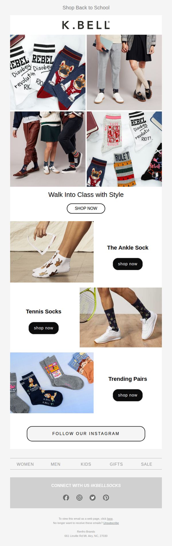 7. K. Bell Socks: Your First Day Look Isn’t Complete