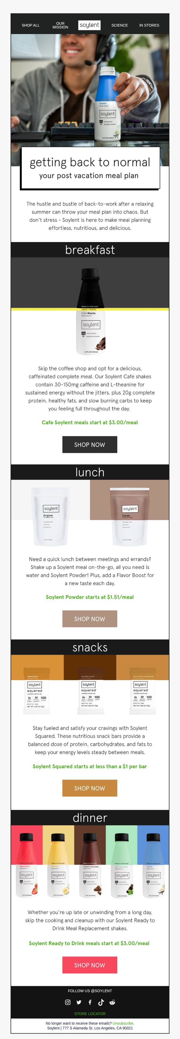 6. Ace Your Meal Planning with Soylent