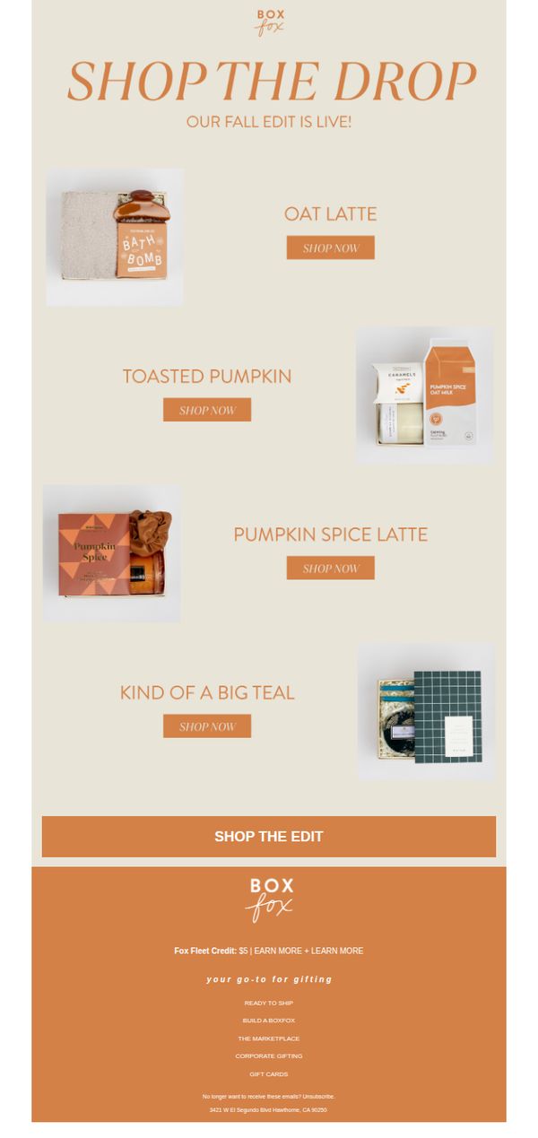 10. Shop! The! Drop! 🧡