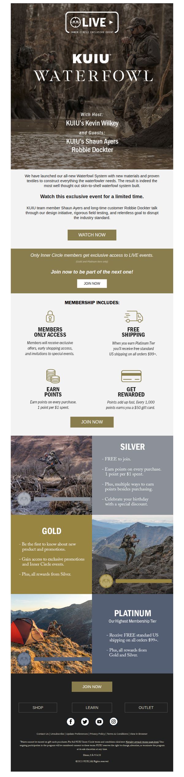 8. Kuiu: Watch the Waterfowl Inner Circle LIVE Event