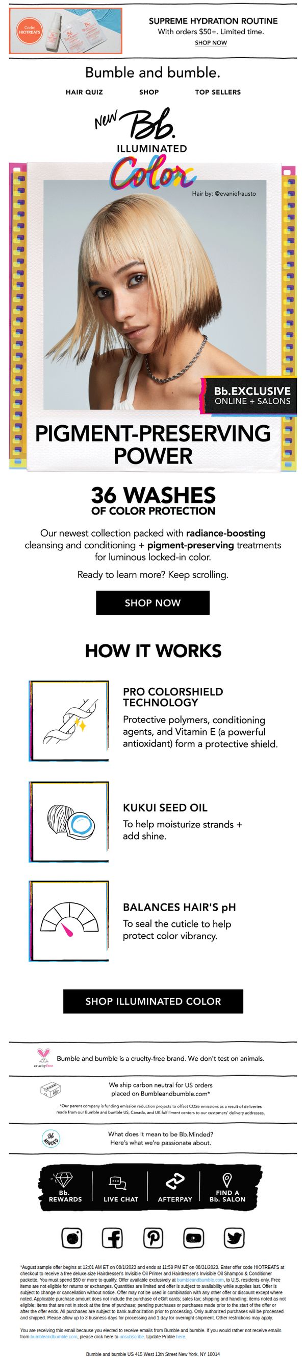 9. Bumble and bumble: NEW. Amplified vibrant color. Here’s how.