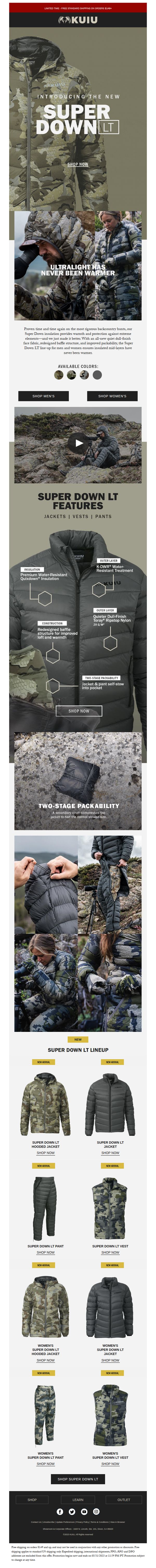 7. All-New: Super Down LT Insulation for Men & Women