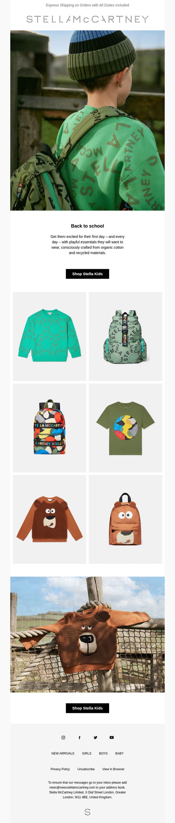 9. Stella McCartney: Back-to-school? Easy as A-B-C 📚