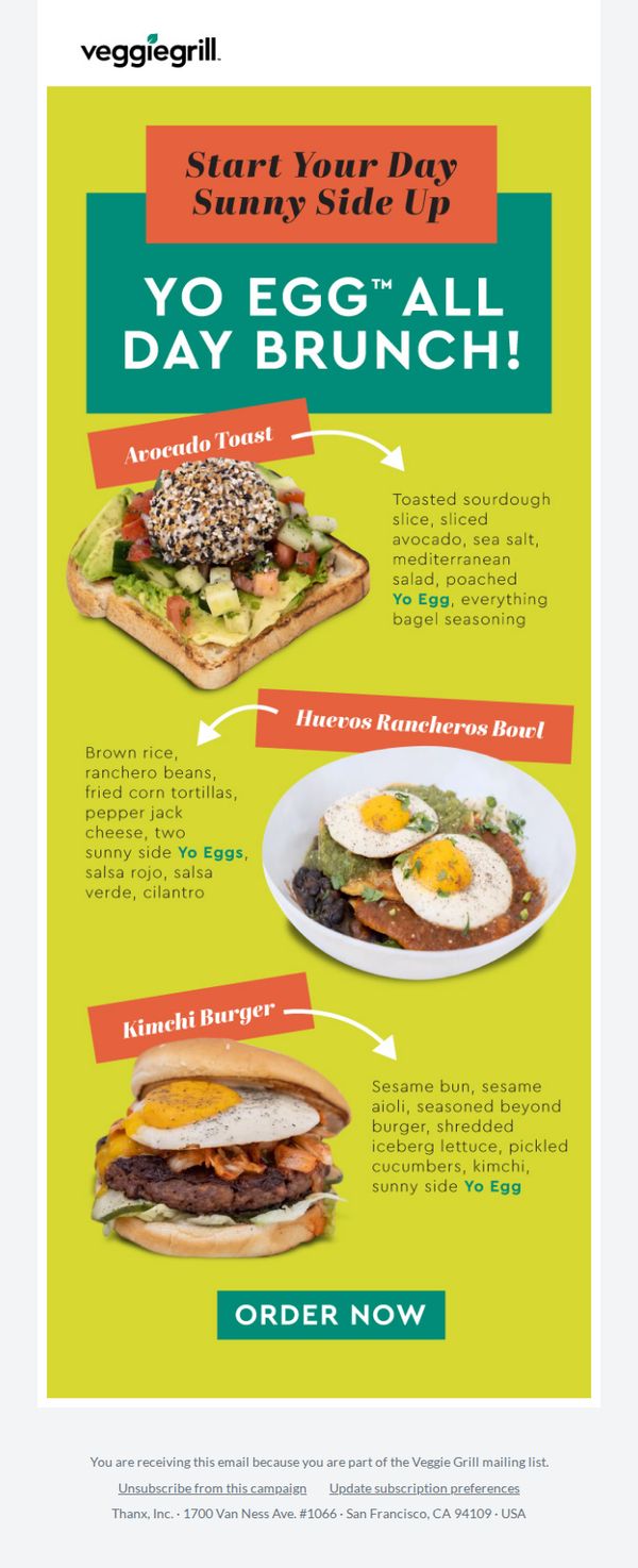 7. Be an eggs-plorer and try Yo Egg at Veggie Grill
