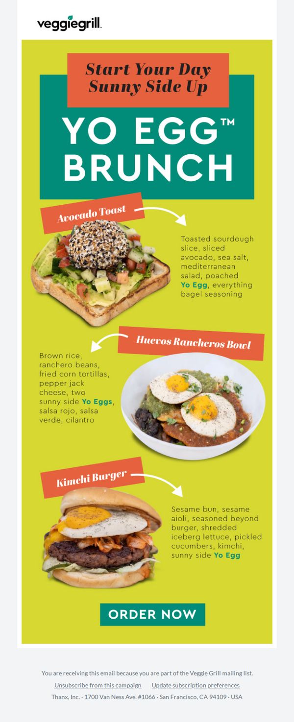 6. Be an eggs-plorer and try Yo Egg at Veggie Grill