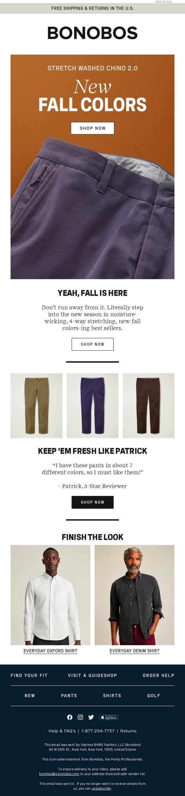 9. Bonobos: NEW COLORS: Stretch Washed Chino 2.0