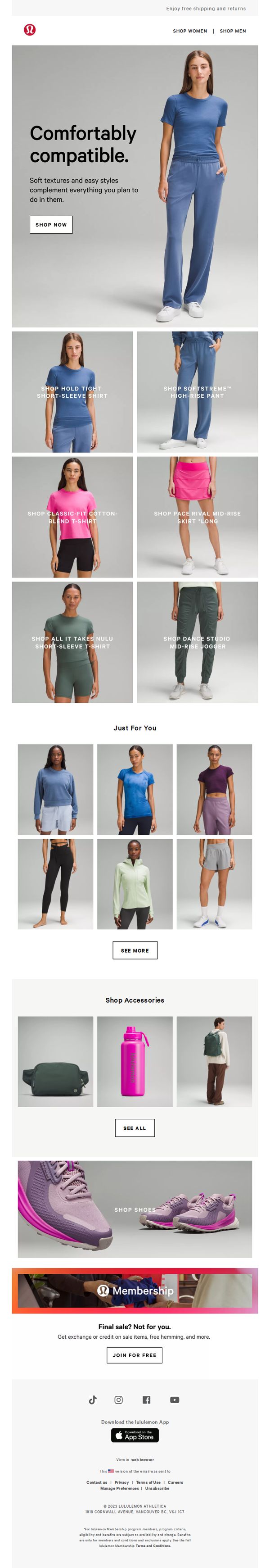 6. Lululemon: Meet your top matches