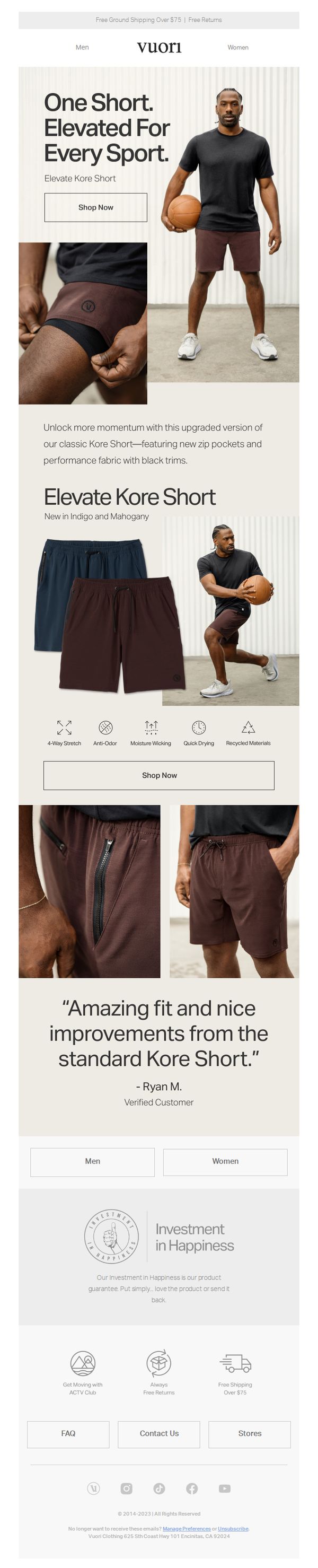 10. Our elevated Kore Short in brand new colors