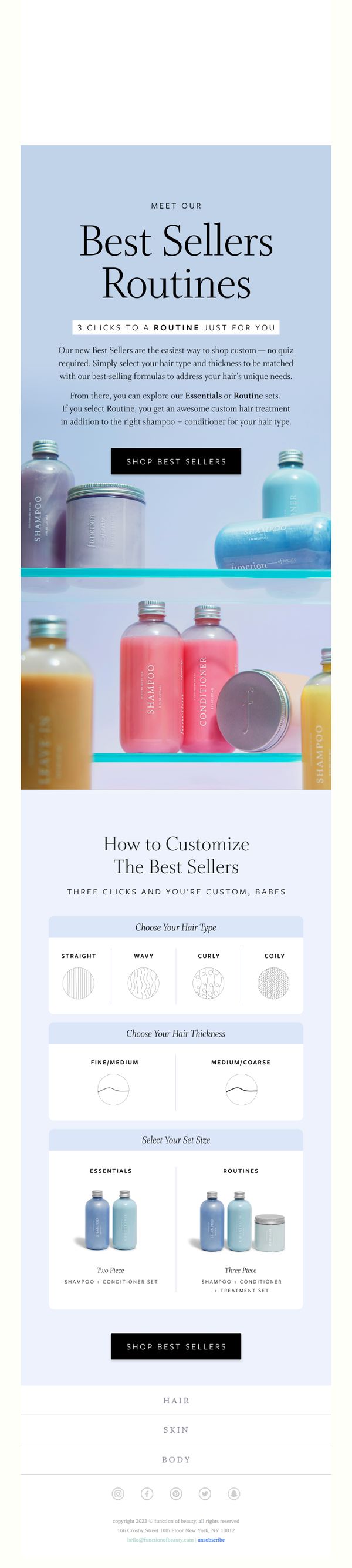9. Function of Beauty: 3 clicks to a 3-step routine just for you