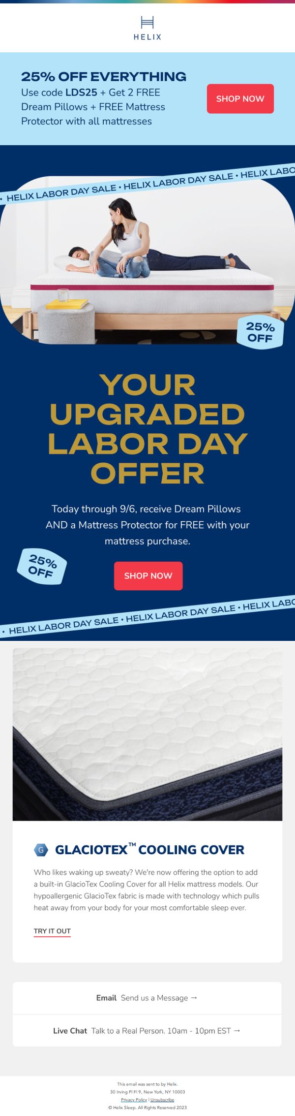 7. Helix Sleep: Sleep better this Labor Day 💤