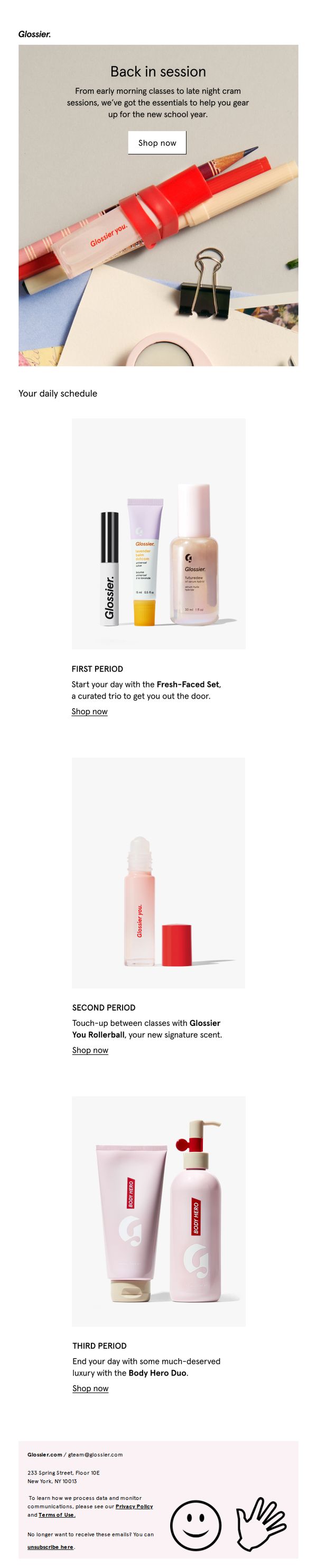 10. Glossier: Back-to-school essentials