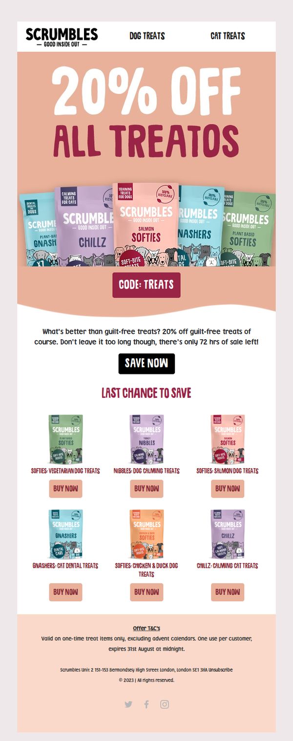 7. Scrumbles: 72 Hrs Left | 20% Off 🙀