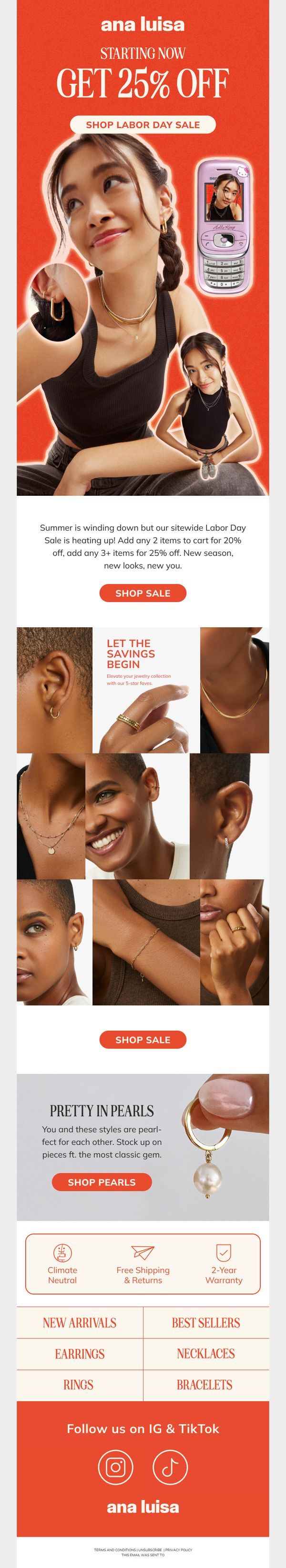8. 25% Off Labor Day Sale starts NOW