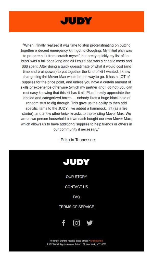 9. Judy: “⭐⭐⭐⭐⭐” has us 🥺