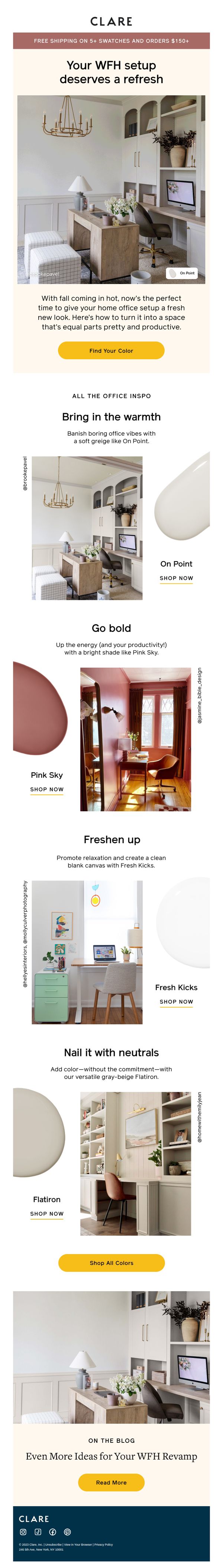 6. Clare: Tired of your home office setup?