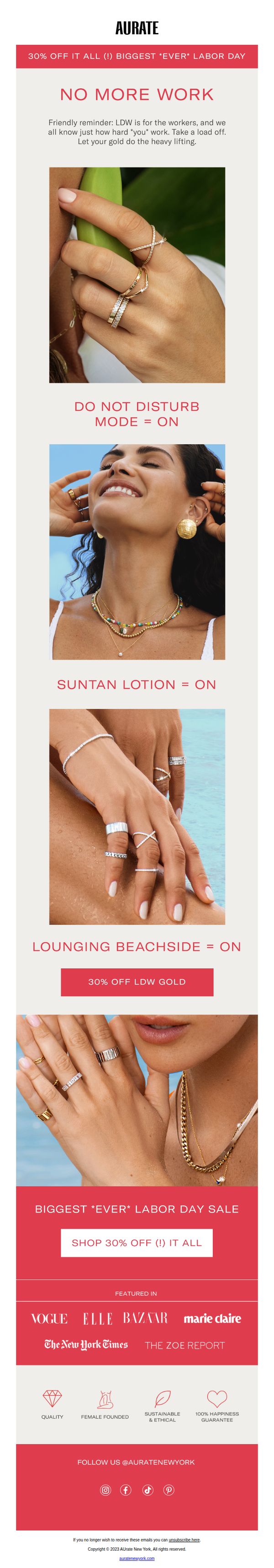 8. 30% OFF (!) is how we do long weekends