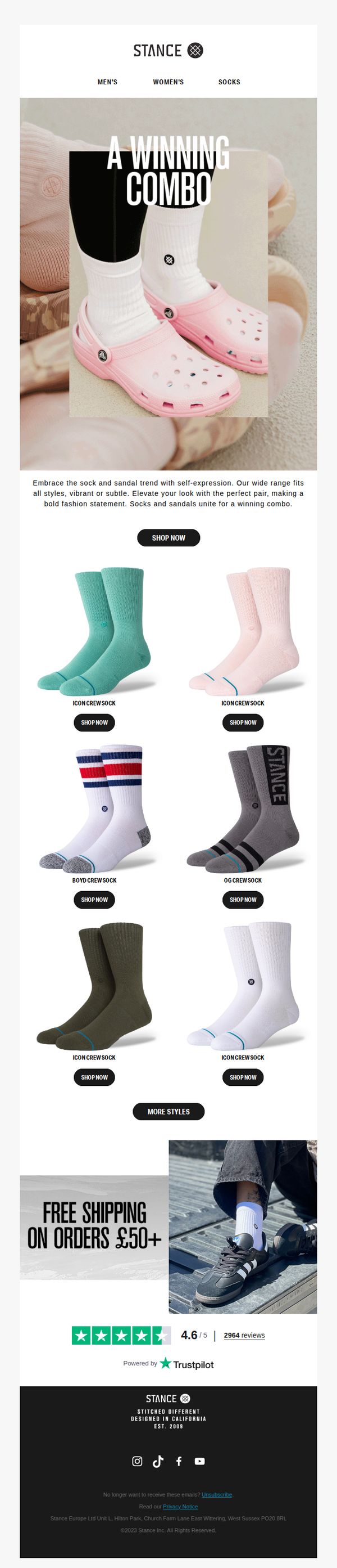 10. Stance Socks: TRENDING: Socks and Sandals
