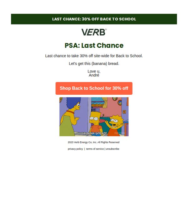 7. Vybes: PSA: Last chance for 30% off back to school