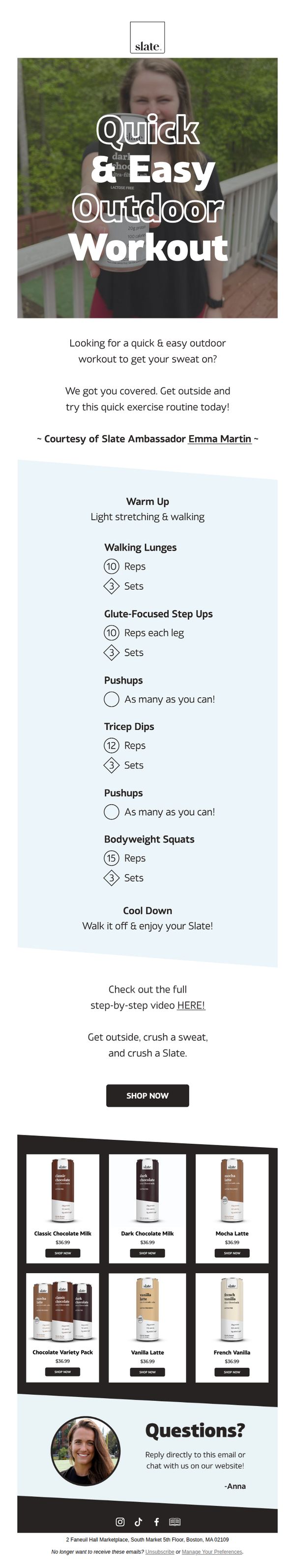 7. Quick & Easy Outdoor Workout?