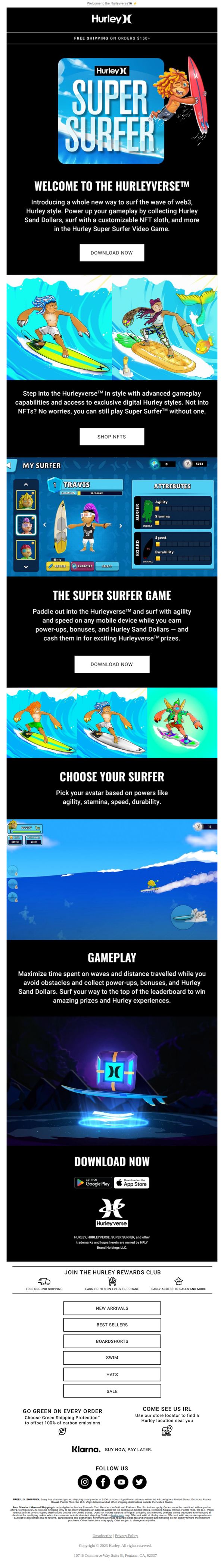 8. Paddle out with the Hurley Super Surfer Game, now available for download ⚡️