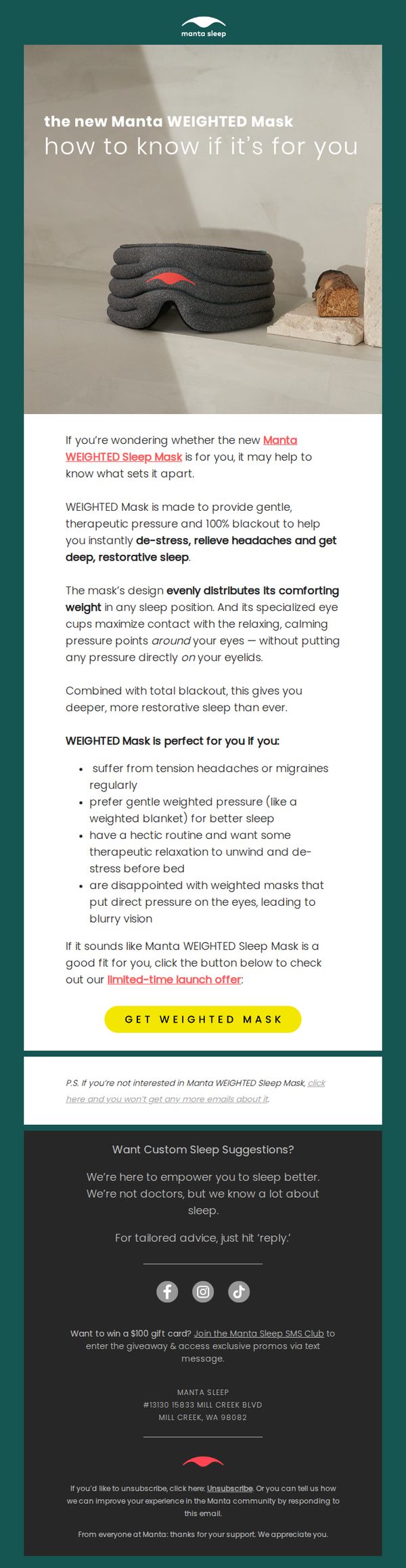6. How to know if the new WEIGHTED Mask is for you