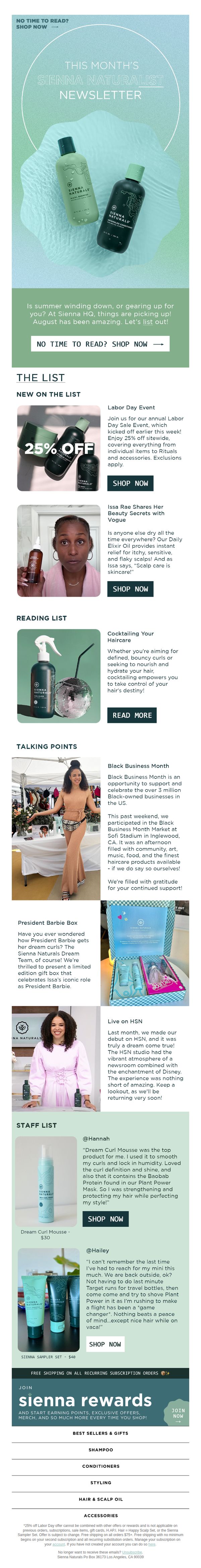 8. Newsletter - The August List is Here! 🤍