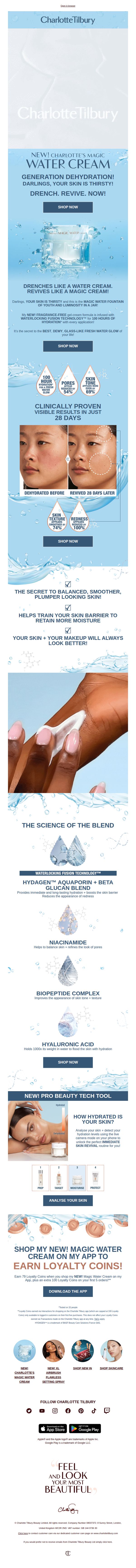 8. Just Dropped: NEW! Charlotte's Magic Water Cream! 💧