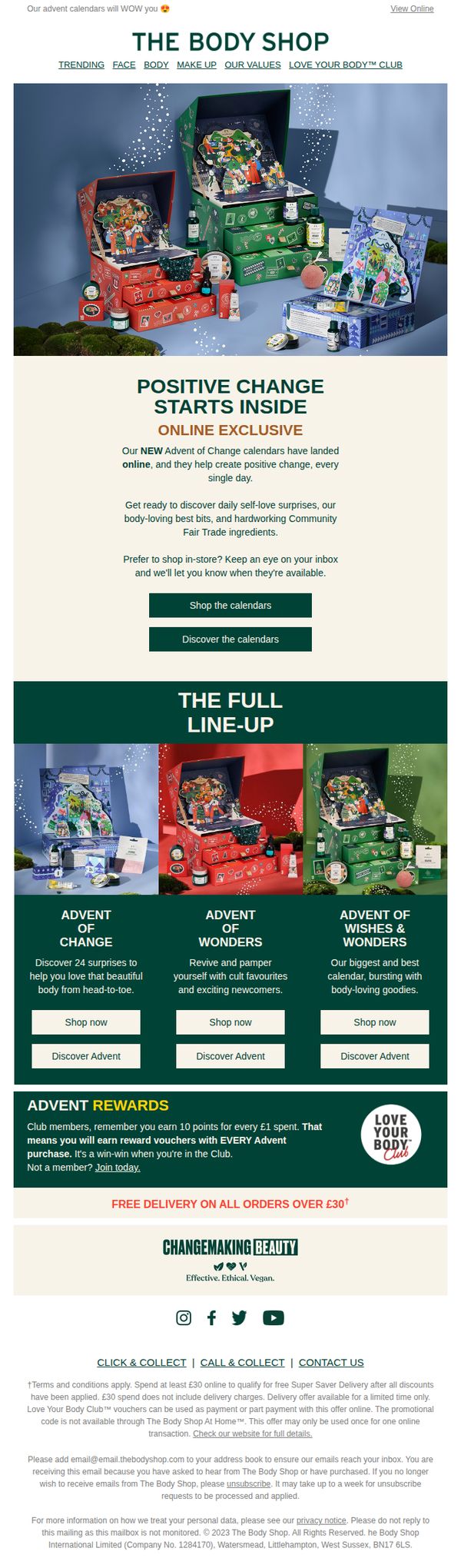 8. The Body Shop: It's PAY DAY! Advent Calendars are in stock RN ➡