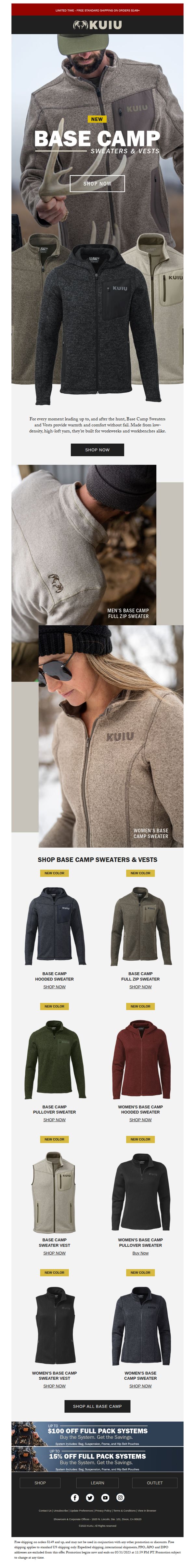 6. New Colors: Base Camp Sweaters & Vests