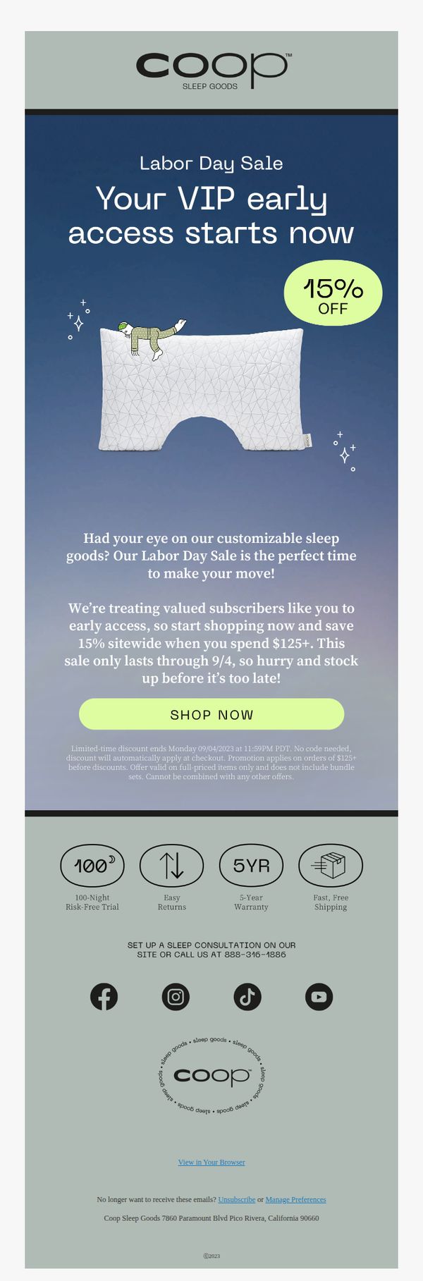 10. Shop our Labor Day Sale early