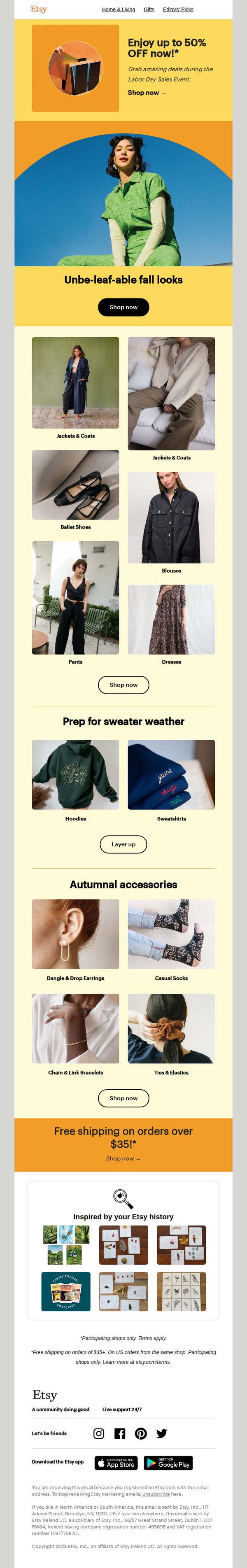 7. First 👀 at fall (+ SALE)