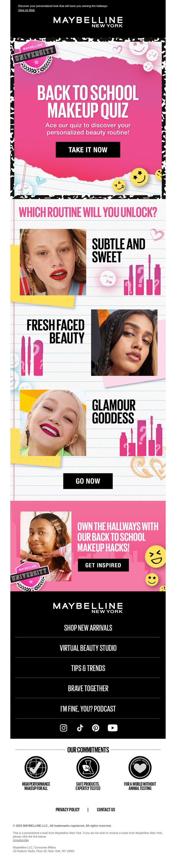 10. Maybelline New York - US: Ace Your Back to School Glam! 💯