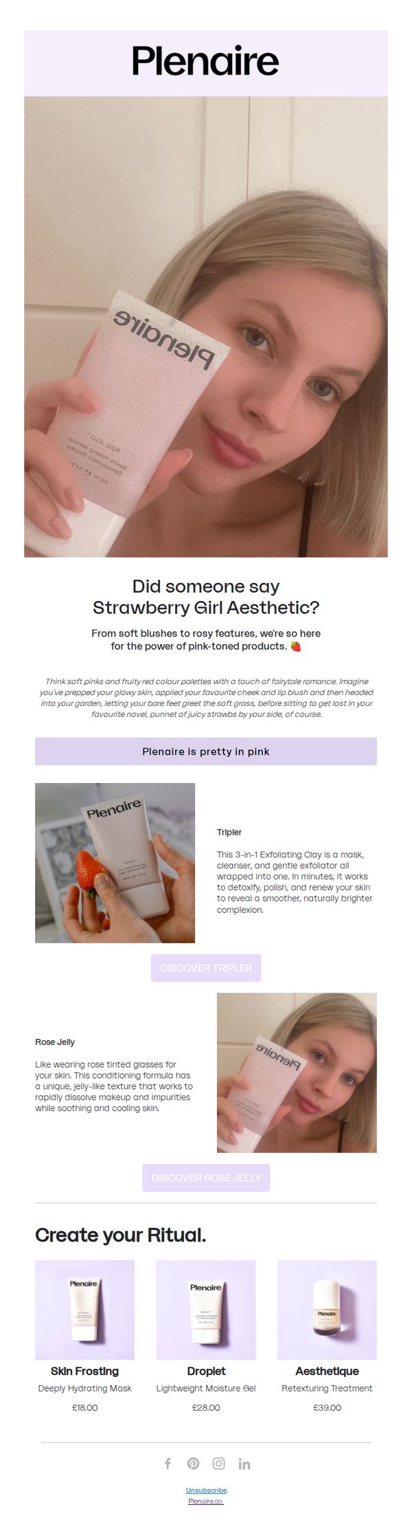 10. Youth To The People: Strawberry Girl Aesthetic x Plenaire 🍓