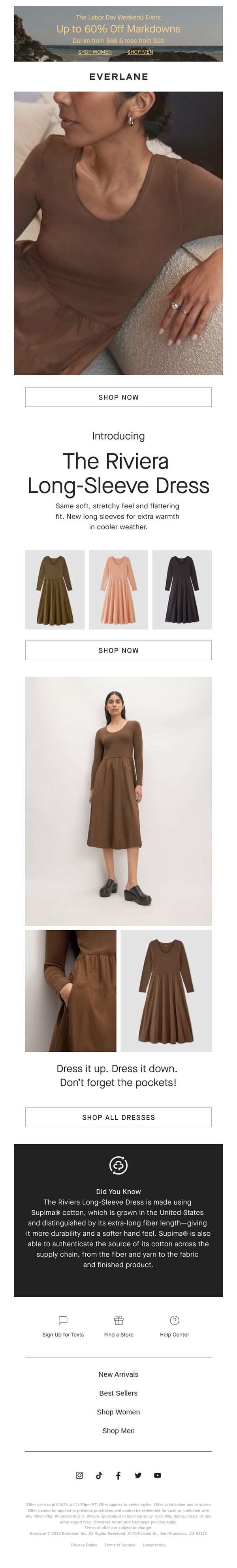 9. New In: The Riviera Long-Sleeve Dress