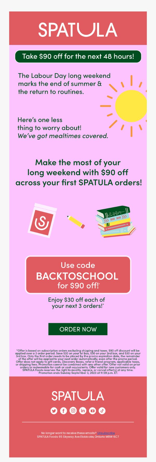 8. Spatula Foods: Last chance for our Back to School sale!