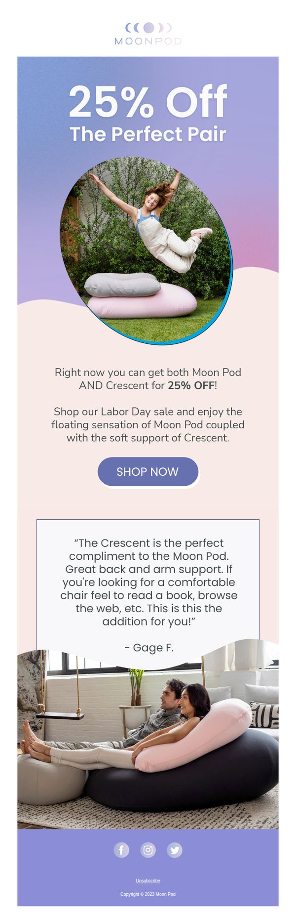 9. Moon Pod: 25% Moon Pod 🌝 + Crescent 🌙