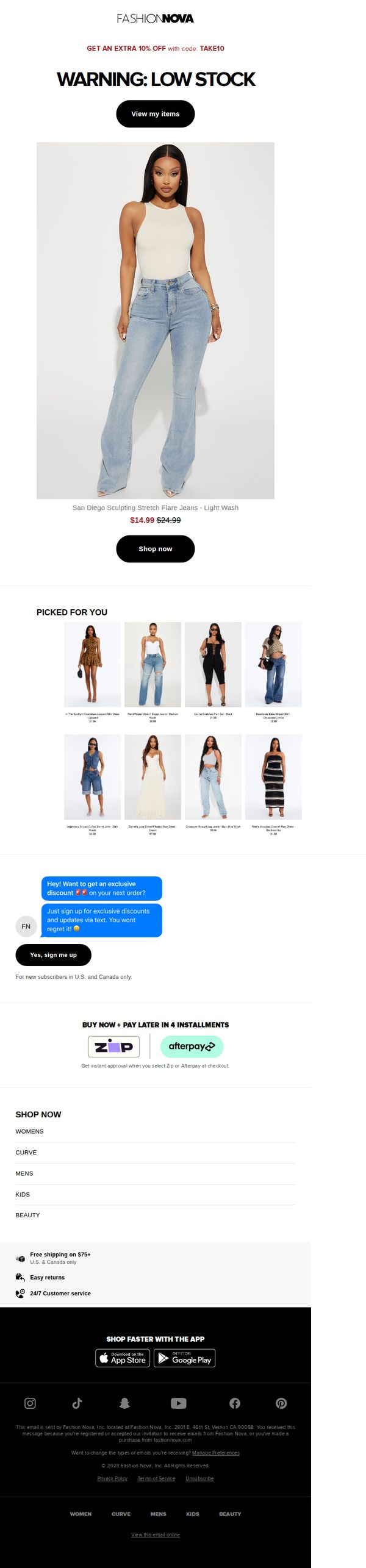 7. Fashion Nova: Get this item you LOVE before it SELLS OUT!!