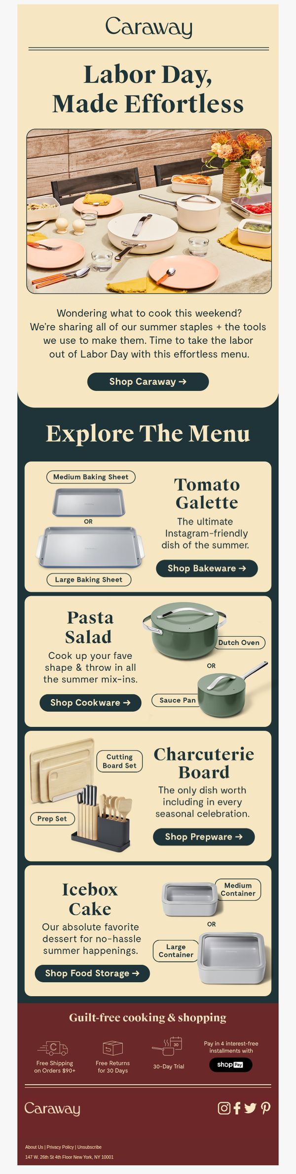 10. Our Labor Day Menu