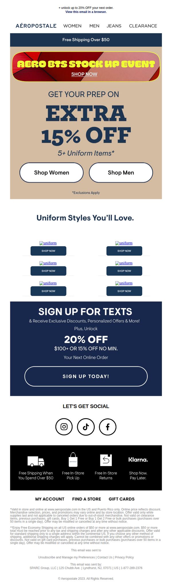 9. ICYMI: EXTRA 15% Off 5+ Uniform Items! Back To School ⏰🤓📚